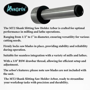 ASSORTS 3/8 BSW Drawbar MT2 Shank Slitting <b>Saw</b> Holder Arbor CNC Milling <b>Cutter</b> Drilling Lathe Tools Assorted Discs Milling Alloy - Product Image 6