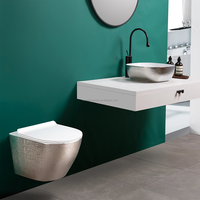 Chine usine en gros argent moderne luxe Table haut salle de bain évier et mur suspendu lavabo ensembles