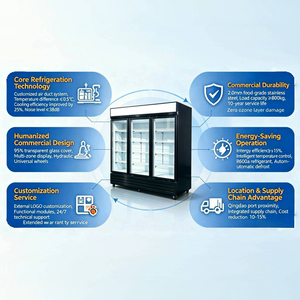 Refrigerador Comercial para <span class=keywords><strong>Coca</strong></span>-Cola, Refrigerador con Iluminación LED para Bebidas, Vitrina Refrigerada de Acero Inoxidable para Vino, Exhibidor para <span class=keywords><strong>Cerveza</strong></span> en Bares - Product Image 5
