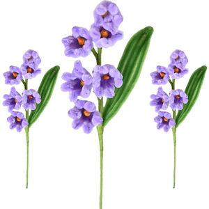 Fleur artificielle violette tressée à la main de 30 cm, bâton torsadé, accessoire de décoration pour bouquet DIY, ornement pour la Saint-Valentin - Product Image 6