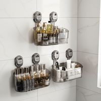 Étagère murale simple en plastique de luxe léger pour épices, sans perçage, pour cuisine et salon