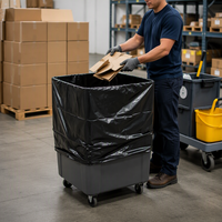 Sacs poubelles robustes en PEHD imprimés en gravure, étanches, pour la maison, la cuisine, le bureau, vente en gros, directement en vrac