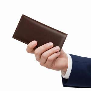 Cartera larga de cuero genuino para hombre, estilo clásico y delgado, tarjetero y monedero. - Product Image 5