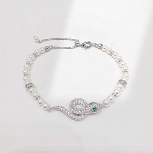 Bracelet ajustable vintage en argent 925, prix d'usine, bijoux fins, délicat, pour femme, assorti, fait main, perles. - Product Image 1