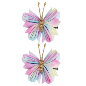 Handgemaakte Aangepaste Regenboog Vlinder Metalen Haarclips Voor Kinderen Fabrikant Groothandel Haaraccessoires - Product Image 6