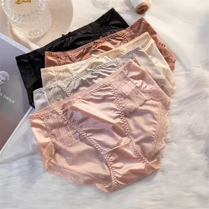 High Quality Southeast Asia sexy ice silk underwear women's seamless panties woman lace Bikini Knickers Underwear Panties Shorts