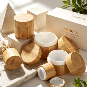 Pots d'échantillons cosmétiques vides écologiques 5G-20G avec couvercles en bambou naturel OEM pour l'emballage de produits de beauté et de soins de la peau - Product Image 2