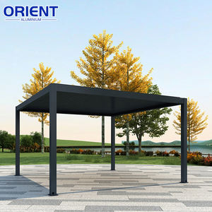 Pergola <span class=keywords><strong>de</strong></span> <span class=keywords><strong>jardin</strong></span> bioclimatique motorisée en aluminium imperméable avec porte en verre <span class=keywords><strong>6x3</strong></span> - Product Image 1
