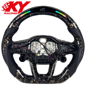 Volant de course personnalisé en fibre de carbone forgée, cuir et LED, avec indicateur de régime (RPM), pour SEAT Cupra Tavascan Terramar Formentor VZ Leon - Product Image 1