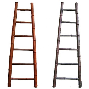 Bamboo <strong>Ladder</strong> Rack for Space-Saving Organization in <strong>Bathroom</strong> Living Room or Wardrobe for Clothing &amp; Towel <strong>Storage</strong> - Product Image 1