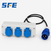 Boîtier de distribution SFE personnalisé IP67 avec interrupteur, prise industrielle à deux broches, matériau en acier pour équipement électrique