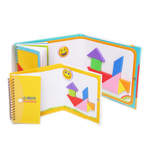 Puzzle <span class=keywords><strong>Tangram</strong></span> de voyage, blocs à motif magnétique, jeux de voyage, Puzzle éducatif, <span class=keywords><strong>livre</strong></span> de défi pour enfant - Product Image 1