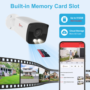 กล้อง <span class=keywords><strong>IP</strong></span> แบบไฮบริด 8MP POE สำหรับภายนอกอาคาร รูปทรงกระบอก พร้อมอินฟราเรดอัจฉริยะและไฟสีคู่ ตรวจจับมนุษย์/ยานพาหนะ ไมโครโฟนในตัว ตัวกล้องโลหะทั้งหมด รองรับ H.265 WDR - Product Image 5