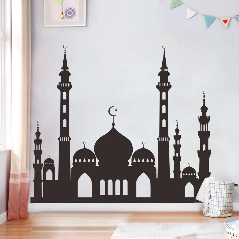 Hot Islamitische Eid Moslim Muur Sticker Behang Home Decor Voor Woonkamer Decoratie Decal Stickers Muurschilderingen