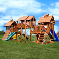 Grande Tour en Bois pour Parc d'Attractions, Jeux pour Enfants, Manèges, Toboggan Extérieur en Plastique, Aire de Jeux, Équipement Starsky SK02 Durable et Sûr