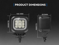 Luz Auxiliar LED Todoterreno de 4 Pulgadas, Haz de Luz Amplio, Ámbar, DRL, Emark, Patentado, IP68, Lámpara LED Todoterreno para Camioneta 4x4, ATV, UTV