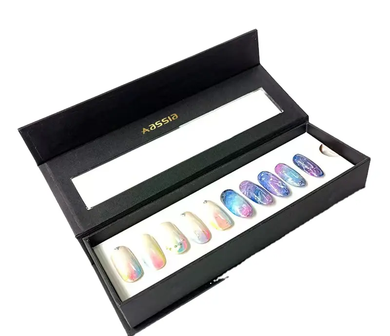 Papel luxuoso Gel vazio Nail Care Garrafa Embalagem Box Set Nail Polish Oil Packaging Box Caixa de presente magnética com personalizado