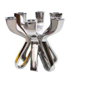 Best Selling Luxury Design Aluminium Metal Candlestick Holder <b>Dinner</b> Table Use Metal <b>Candle</b> Stand - Product Image 2