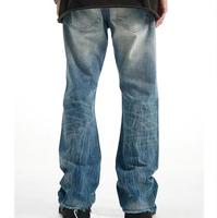 Jean évasé tendance pour homme, délavé et déchiré, style vintage, coupe bootcut, en denim, pour le quotidien et le streetwear