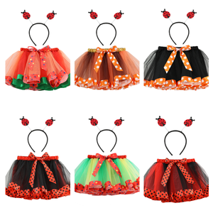 Vestido Tutú para Niñas de 3 a 8 Años, Falda Tutú Esponjosa, Diadema de <span class=keywords><strong>Mariquita</strong></span> Colorida para Bailar, Modelo SK015 - Product Image 1