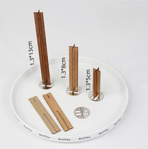 Bougeoir en cire de soja cruciforme en bois naturel avec onglet de maintien pour bougies faites à la main et accessoires de parfum pour la fabrication de bougies - Product Image 6