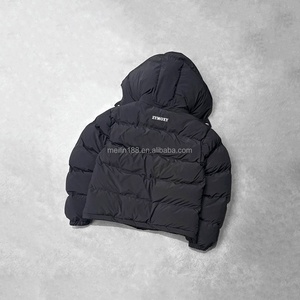 Winter Wear Warm Down Jacket for Men High Quality Zip up <b>Coat</b> Custom Blank Plain <b>Bubble</b> Puffer Fluffy Luxury Down Jacket - Product Image 3