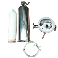 Boîtier de filtre mono-élément de précision en acier inoxydable SS316L, équipé d'un élément filtrant pour la filtration des systèmes chimiques, faible libération de particules