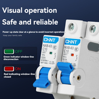 Disjoncteur modulaire Chint MCCB RCBO 2P 3P 4P, unité de déclenchement thermique-magnétique 6kA 50/60Hz 6-125A, protection contre les fuites à la terre pour