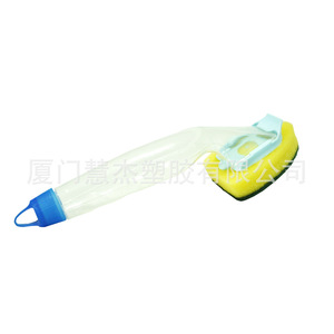 Huijie Long <b>Handle</b> <b>Sponge</b> Cleaning Brush White Solid Color Household Dishwashing Tool - Product Image 2