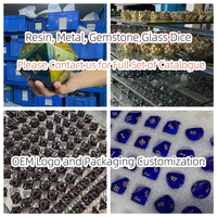 Dés flottants en résine D20 faits à la main de 35 mm pour jeux de rôle sur table, en stock, accessoires de jeu