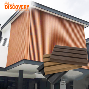 Revestimiento de Pared Exterior de PVC WPC Impermeable, Ignífugo, Ecológico y Resistente a la Humedad, Diseño Moderno, <span class=keywords><strong>219</strong></span>*26mm, Acanalado, para Oficina/Escuela - Product Image 1