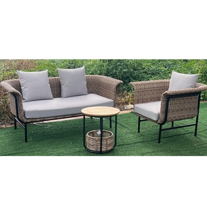 Canapé en rotin tissé <span class=keywords><strong>de</strong></span> balcon <span class=keywords><strong>de</strong></span> haute <span class=keywords><strong>qualité</strong></span> Ensemble <span class=keywords><strong>de</strong></span> canapé en rotin <span class=keywords><strong>de</strong></span> <span class=keywords><strong>jardin</strong></span> extérieur imperméable à l'eau - Product Image 2