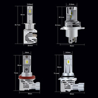 Phares LED M3 pour voiture H4 à branchement direct, faisceau combiné haut/bas, 12V 6000K, haute puissance 24W 3500LM, amélioration de véhicule H7