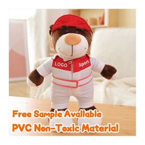 ตุ๊กตาหมีนักแข่งมอเตอร์ไซค์สุดสร้างสรรค์ พร้อมหมวก แจ็คเก็ต เสื้อผ้า ของขวัญ ตุ๊กตาสัตว์ยัดไส้ใยฝ้าย PP - Product Image 3