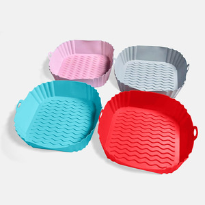 Plaque de cuisson carrée en silicone réutilisable pour friteuse à air, barbecue, four et cuisine, idéale pour la cuisson des aliments - Product Image 5
