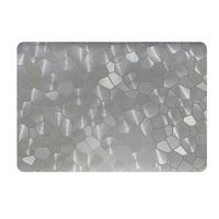 Set de table rectangulaire arrondi en PVC RNPT, effet floral réfléchissant, finition perlée, résistant à l'huile, pour tables à dîner