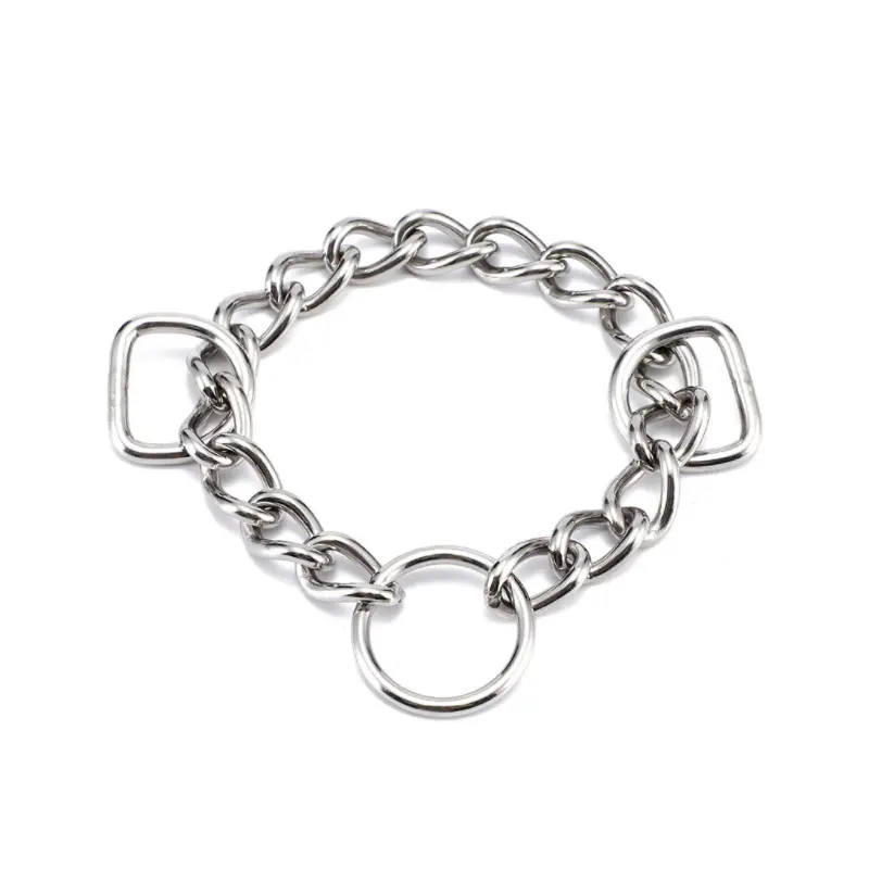 Stainless Steel Triangular Twist Chain dog pet collar p shape link chain