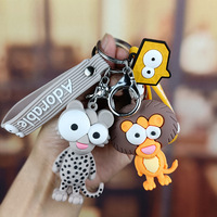Explosif-Eyed Zebra Girafe Écologique Porte-Monnaie En Caoutchouc Porte-clés 3D Forme Femmes Mignon Quirky Porte-clés De Voiture Hommes Couple
