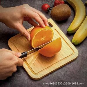 Planche à découper en bambou 18cm rectangulaire avec poignée pour la cuisine, plateau à fruits et fromages - Product Image 3