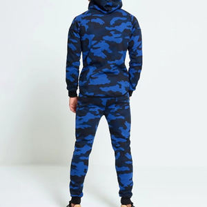 ชุดวอร์มกางเกงวอร์มและฮู้ดสำหรับผู้ชายพิมพ์ลายพรางมีซิปเต็มตัวสำหรับฤดูหนาว - Product Image 5