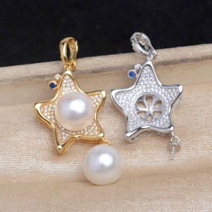 ตัวล็อคจี้ลูกปัดคู่ ขนาด 10-11 มม. สำหรับเครื่องประดับมุก ทำจากเงินแท้ S925 ประดับเพชรซิร์โคเนียมเต็มเม็ด ใช้ได้กับงาน DIY - Product Image 1