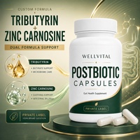 Fabricant de formules personnalisées : Capsules postbiotiques pour la santé intestinale avec tributyrine et zinc carnosine