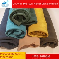 Kulit Suede Sapi Premium dengan Tekstur Kulit Pasir untuk Tas dan Sepatu