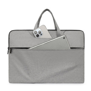 Bolso para Portátil Impermeable de Poliéster Oxford, Gris, para Negocios, con Asas, Maletín de Viaje, Bolso para Portátil para Mujer - Product Image 4