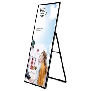 Señalización Digital portátil y plegable, pantalla de publicidad LCD móvil independiente/de red para tienda/Mostrar ventana