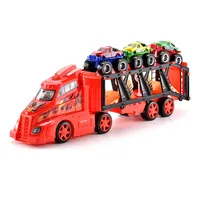 मरने के कलाकारों धातु खिलौना कारों वाहन सेट, उपहार पैक Diecast ट्रेलर ट्रक खिलौना कार बच्चों के लिए (पुलिस कार, आग इंजन, Motorhome)