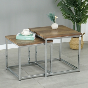 Set di Tavolini da Caffè Moderni in Offerta, Mobili di Alta Qualità per Soggiorno, Tavolo Quadrato in MDF Effetto Marmo - Product Image 1