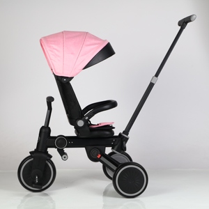 Tricycle pour bébé de conception nouvelle, norme européenne, avec siège pivotant à l'arrière / Tricycle pour bébé avec cadre en alliage / Tricycle de luxe 4 en 1 pour enfants - Product Image 4