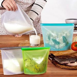 Grade Silicone Food Storage Reusable Bpa Free Leak Proof <b>Freezer</b> Seal <b>Bag</b> for Snack Vegetable Kitchen Organization - Product Image 1