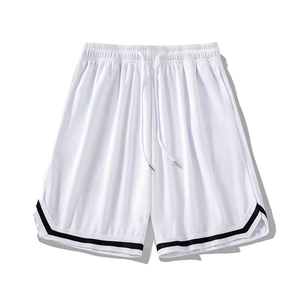 Shorts d'entraînement de basketball personnalisés OEM avec logo vierge pour hommes, haute qualité, vente en gros, shorts de sport rétro double couche avec poches, service OEM - Product Image 3